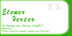 elemer herter business card